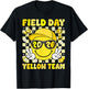 Field Day 2026 Yellow Team Smile Face Sports School Boy Kids T-Shirt - T-Shirt | Black