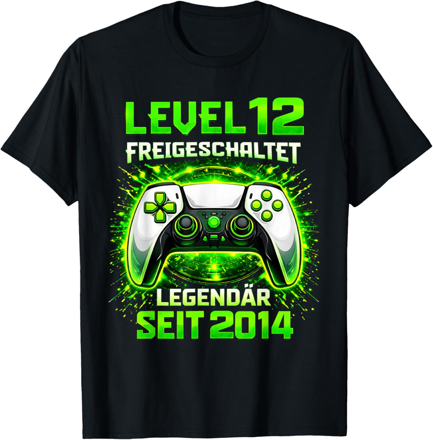 Level 12 Birthday Boy Gamer Funny 2014 12 Birthday T-Shirt - T-Shirt | Black