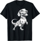 Dachshund Dog Dinosaur Tyrannosaurus Dachshund Saurus Dino T-Shirt - T-Shirt | Black