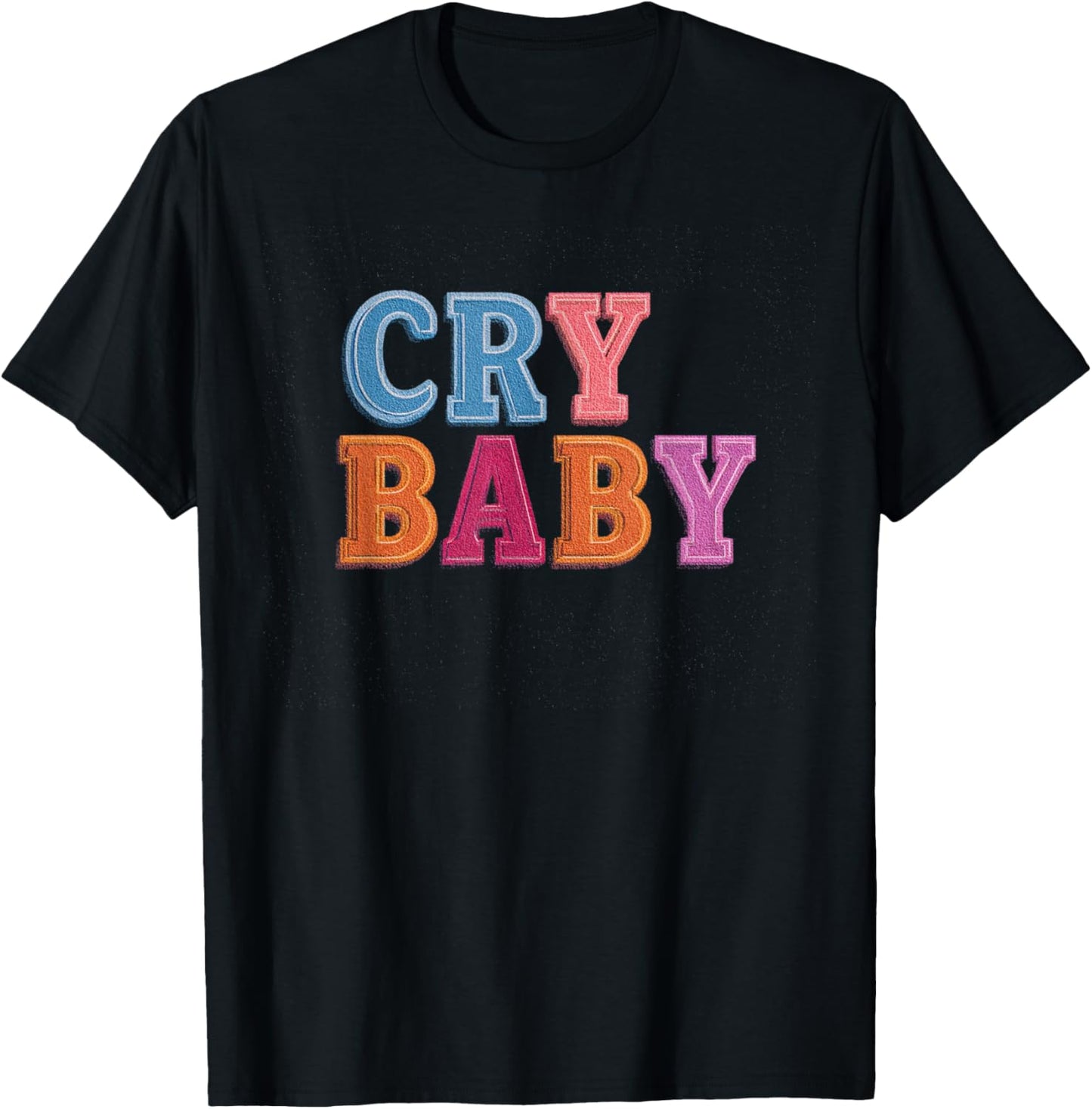 Colorful Crybaby Statement T-Shirt - T-Shirt | Black