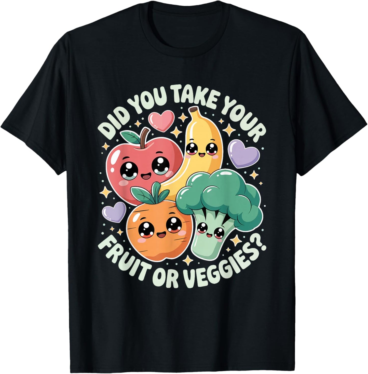 Fruit Lover Watermelon Apple Kawaii Did You Take Your Fruit T-Shirt - T-Shirt | Black