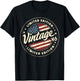 Vintage 79th birthday men Born 1946 79 years old Bday T-Shirt - T-Shirt | Black