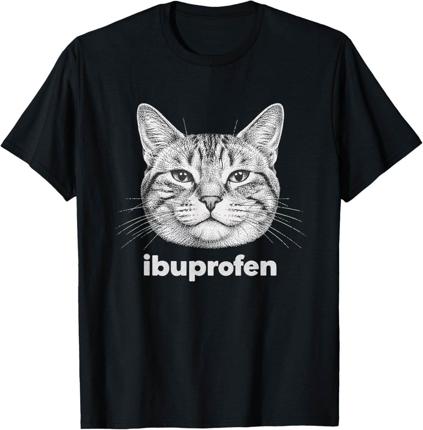 Ibuprofen Funny Meme Vintage Graphic T-Shirt - T-Shirt | Black