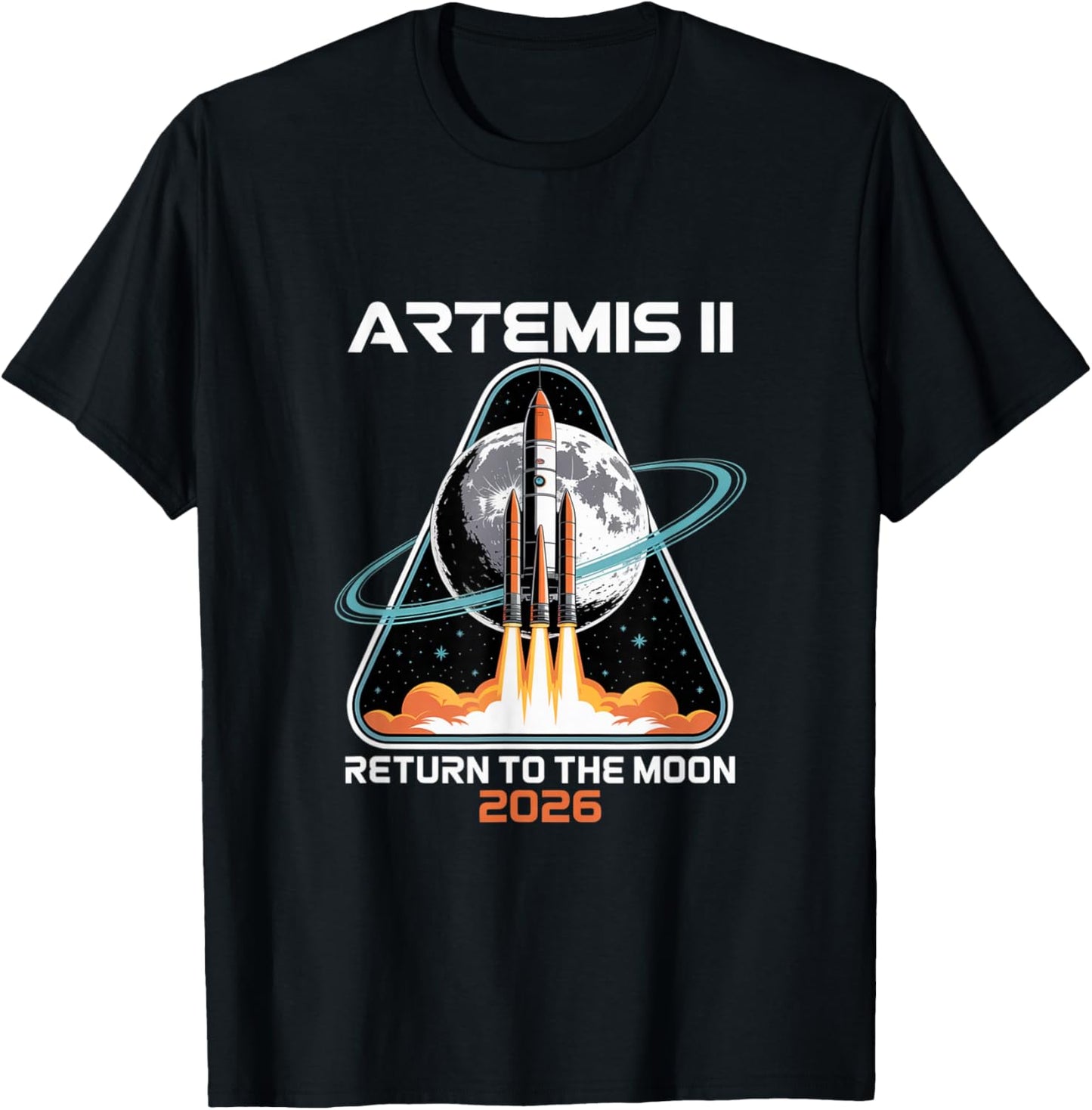 Raketenstart Artemis II to The Moon Weltraumforschung T-Shirt - T-Shirt | Black
