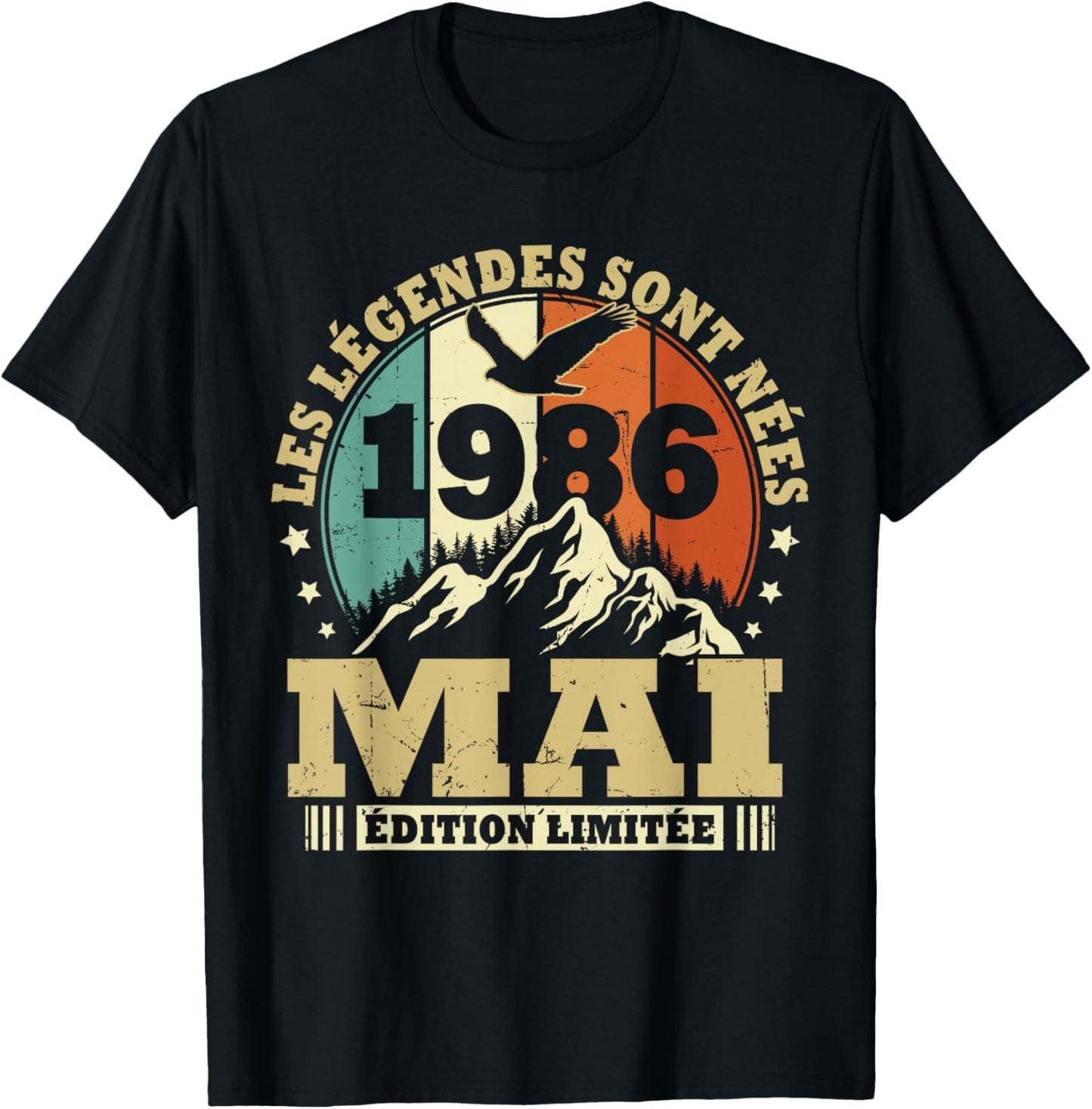 Les Légendes sont Nées en Mai 1986 Anniversaire 40 Ans T-Shirt - T-Shirt | Black