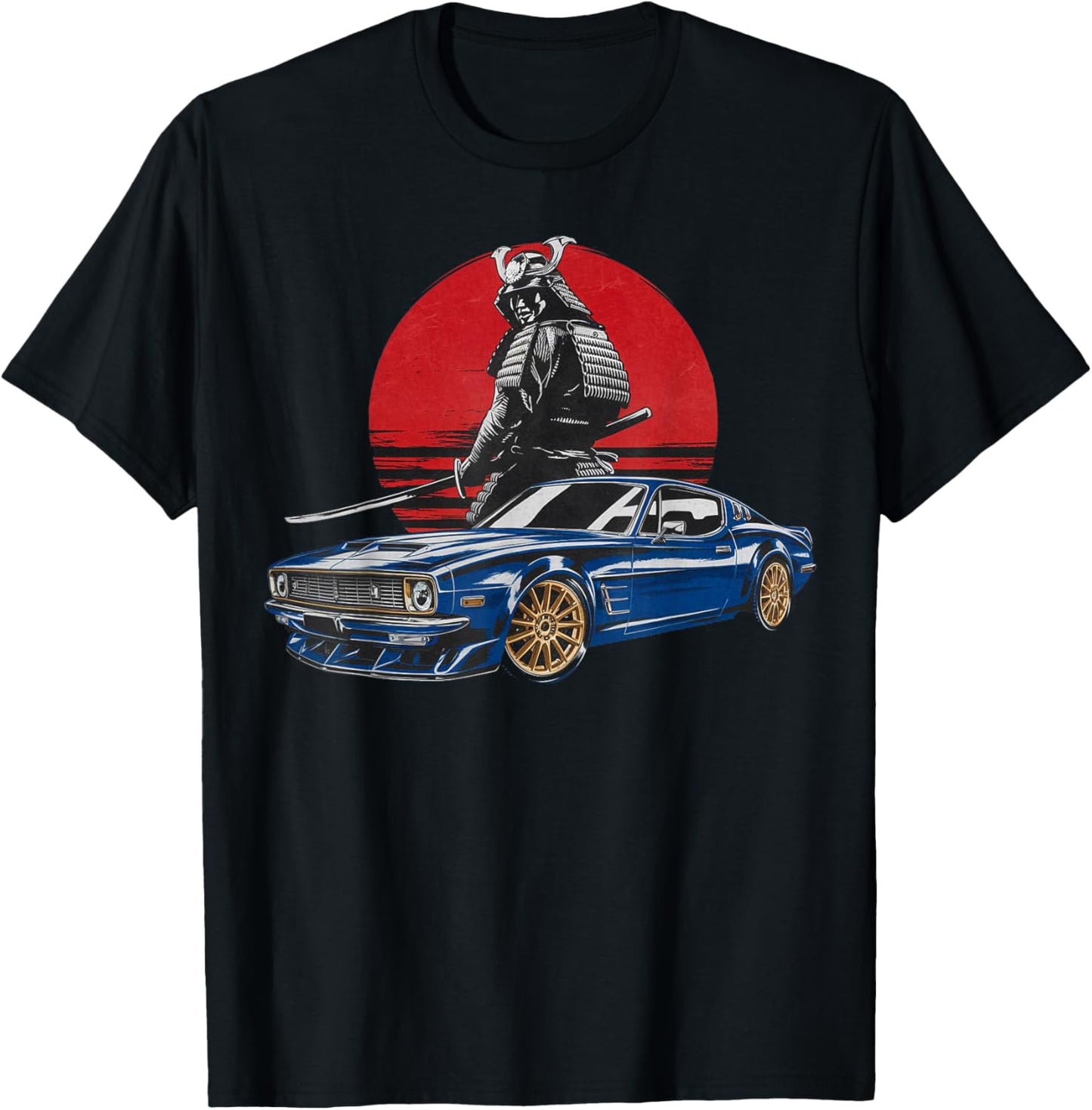 Retro Vintage Japanese Warrior JDM Ride Legendary Race Car T T-Shirt - T-Shirt | Black