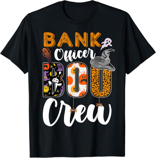 Bank Officer Boo Crew Halloween Matching Banker T-Shirt - T-Shirt | Black