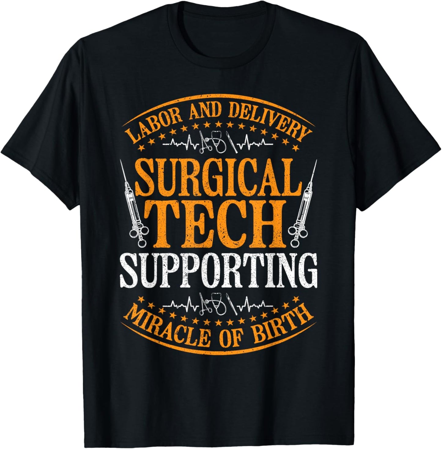 Laboratory and Delivery Surgical Tech T-Shirt - T-Shirt | Black