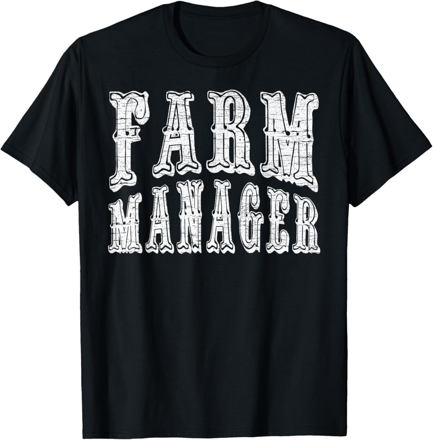 Farm Manager Vintage Country Western Worker T-Shirt - T-Shirt | Black