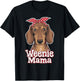 Weenie Mama Funny Dachshund Lover Weiner Dog T-Shirt - T-Shirt | Black