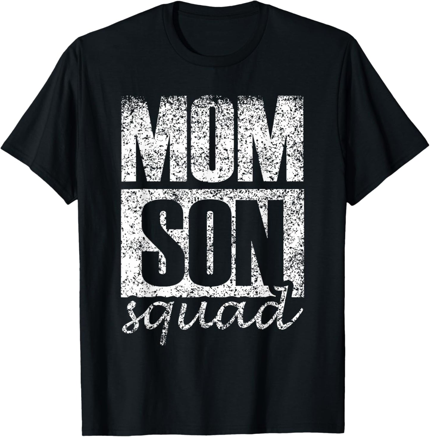 Mommy Son Squad Mother's Day Matching Mom Sons Mother Son T-Shirt - T-Shirt | Black