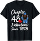 Chapter 48 Fabulous Since 1978 48th Birthday Black Women T-Shirt - T-Shirt | Black