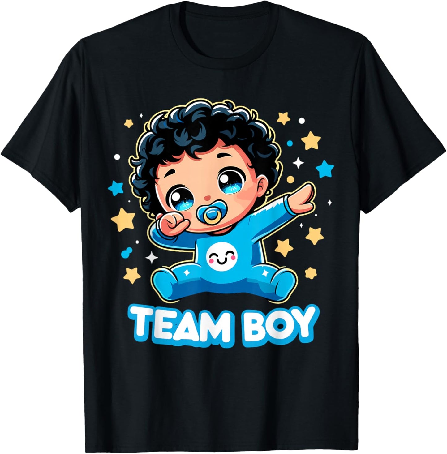 Team Boy Baby Gender Reveal Party Announcement T-Shirt - T-Shirt | Black