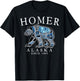 Homer Alaska Tribal Art Bear Since 1885 White Letters T-Shirt - T-Shirt | Black