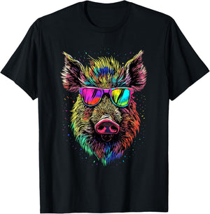 Boar Hunters Game Pigs T-Shirt - T-Shirt | Black