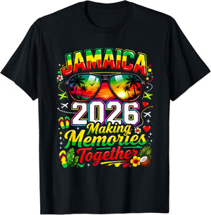 Jamaica 2026 Tropical Family Vacation Making Memories T-Shirt - T-Shirt | Black