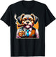 Dorkie Dog Cigar And Whiskey T-Shirt - T-Shirt | Black