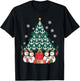 Santa Anchors Xmas Lights As Christmas Tree Cruise Ship Boat T-Shirt - T-Shirt | Black