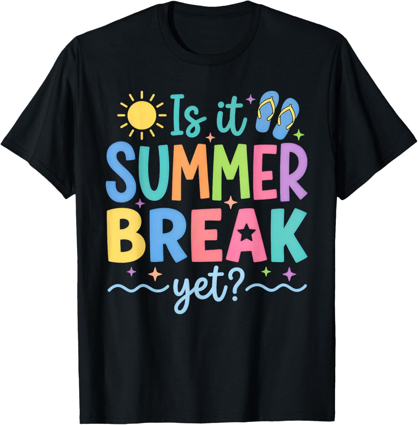 Funny Teacher Last Day School Summer Vacation Mood Humor T-Shirt - T-Shirt | Black