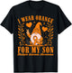 I Wear Orange for My Son Multiple Sclerosis MS Gnome Gifts T-Shirt - T-Shirt | Black