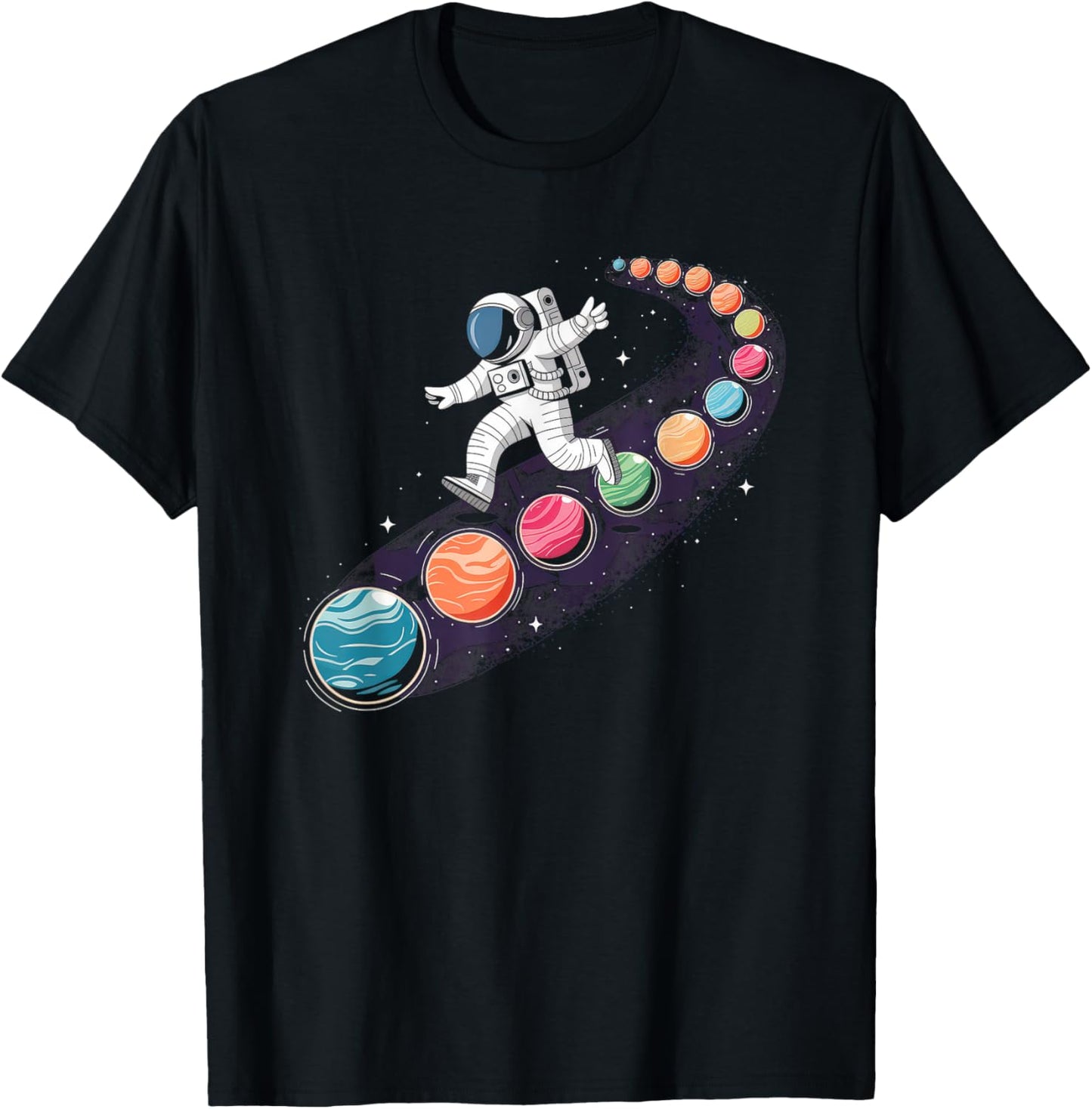 Astronaut Gift Children's Costume Planets Universe Astro T-Shirt - T-Shirt | Black