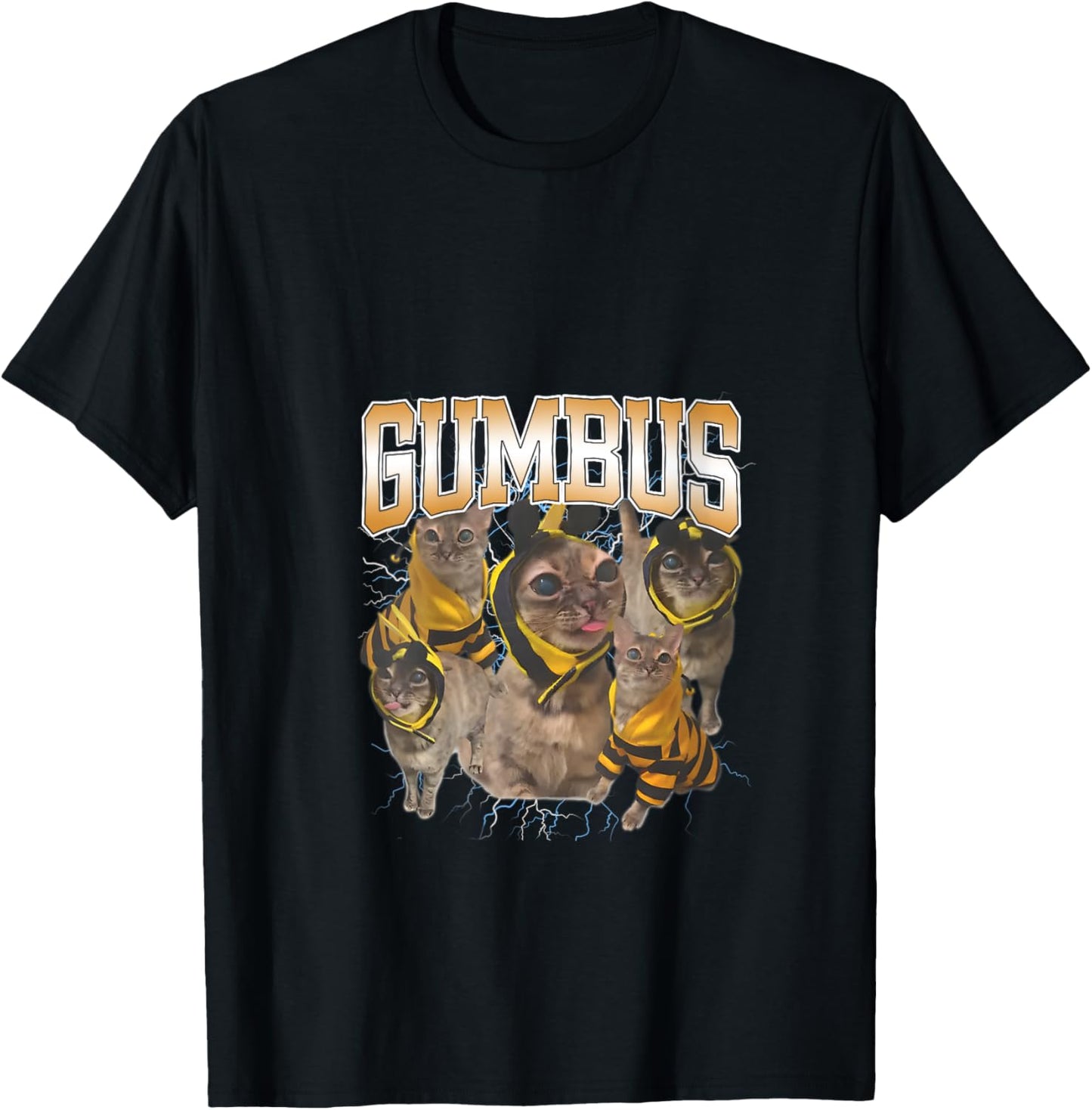 Funny Cat Gumbus Cat Lovers Trendy Cute Animal V-Neck T-Shirt - T-Shirt | Black