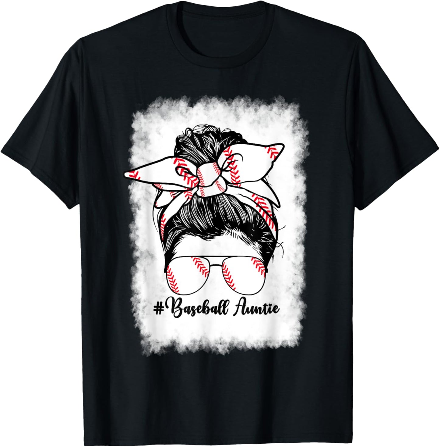 Baseball Aunt My Favorite Player Calls Me Auntie Baseball T-Shirt - T-Shirt | Black