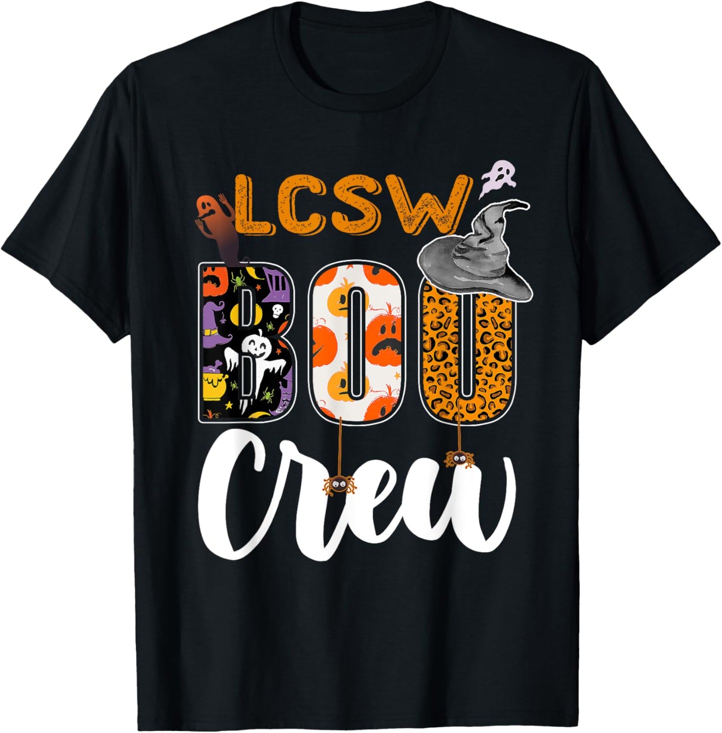 LCSW Boo Crew Halloween Matching Clinical Social Worker T-Shirt - T-Shirt | Black