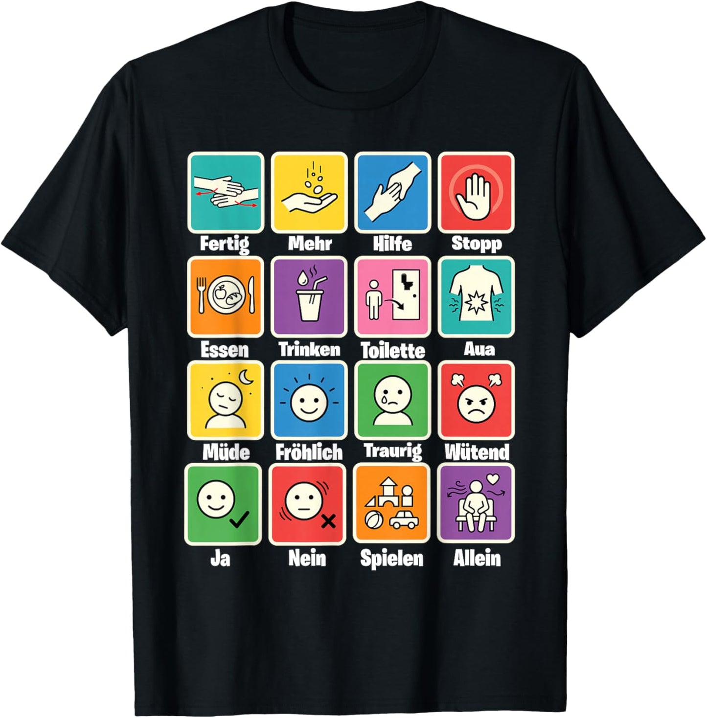 Autism Nonverbal Communication Aid AAC Speech Therapy Teacher T-Shirt - T-Shirt | Black
