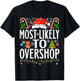 Most Likely To Overshop Shopping squad Xmas Family Christmas T-Shirt - T-Shirt | Black