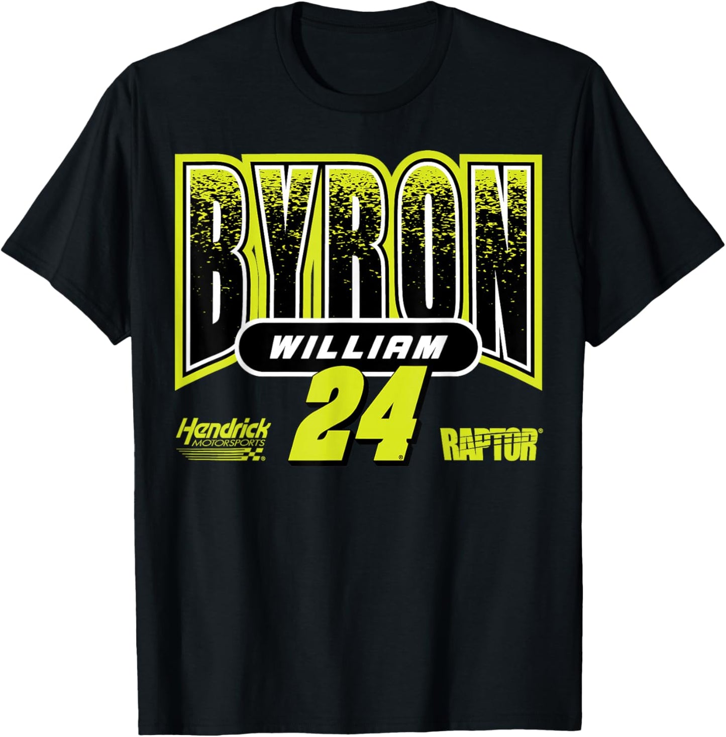 NASCAR - William Byron - Arched Text T-Shirt - T-Shirt | Black