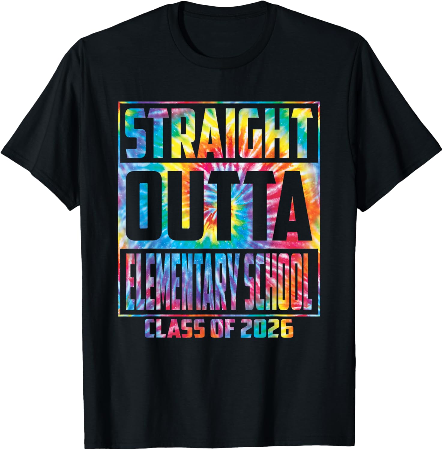 Straight Outta Elementary School Funny Graduation Graduate T-Shirt - T-Shirt | Black