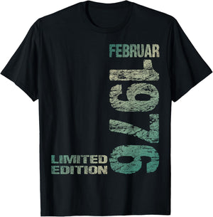 February 1976 Man Woman 50th Birthday Limited Edition T-Shirt - T-Shirt | Black
