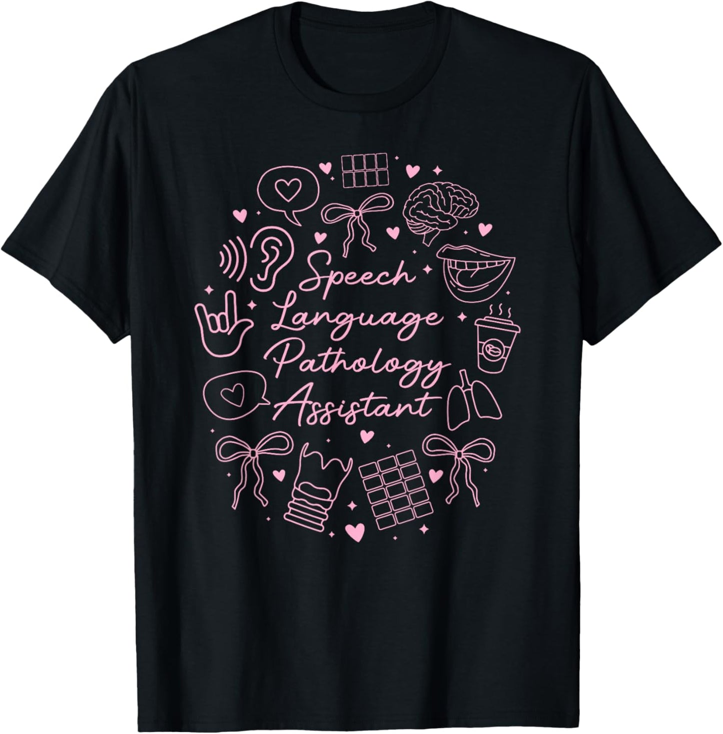 Speech Language Pathology Assistant Coquette SLP T-Shirt - T-Shirt | Black