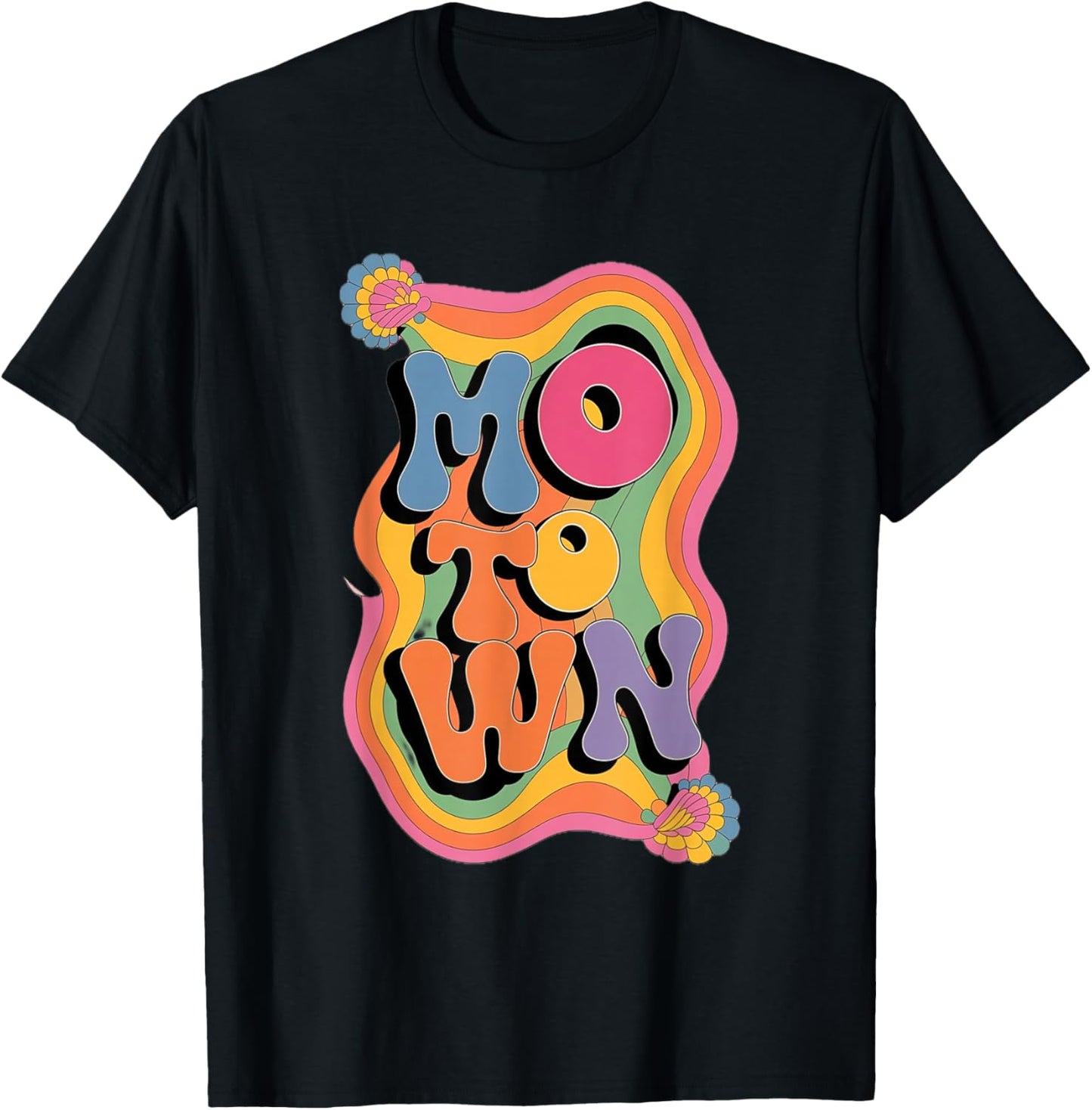 Groovy Motown 60s 70s Vintage Inspired Retro Style T-Shirt - T-Shirt | Black