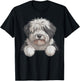 Old English Sheepdog Cute Peeking Bobtail Dog Lover T-Shirt - T-Shirt | Black