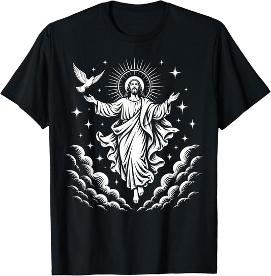 Jesus Ascension to Heaven Catholic T-Shirt - T-Shirt | Black