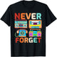 Never Forget 80's 90's Retro Cassette Tape Old-School Music T-Shirt - T-Shirt | Black