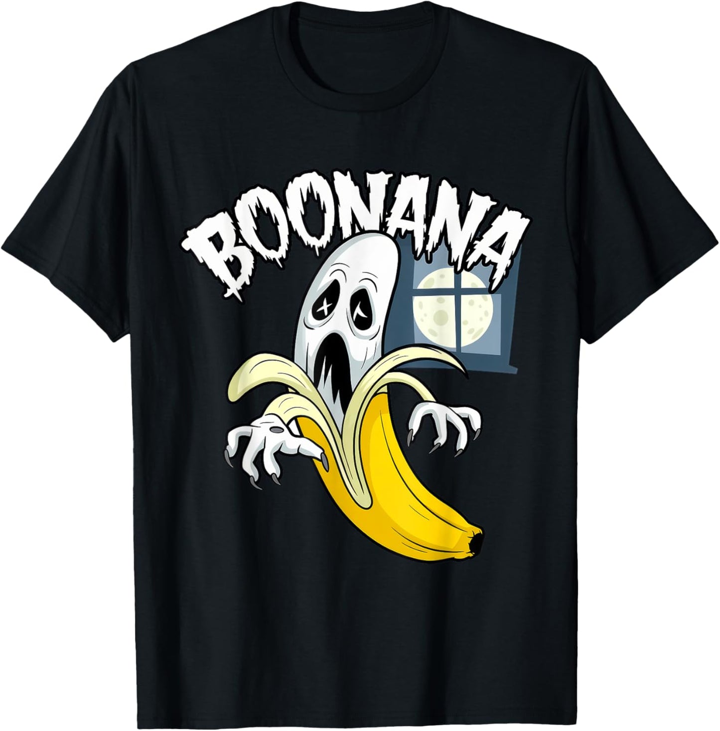 Boonana , Ghost Banana T-Shirt - T-Shirt | Black