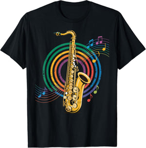 Saxophone Sax Jazz Saxophonist T-Shirt - T-Shirt | Black