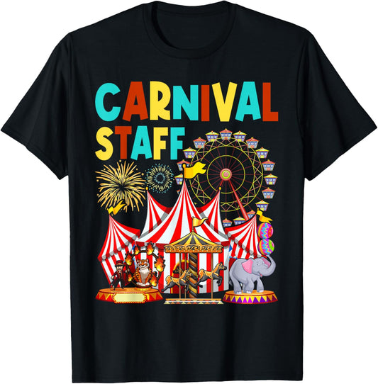 Circus Carnival Staff Birthday Party Ring Master Costume T-Shirt - T-Shirt | Black
