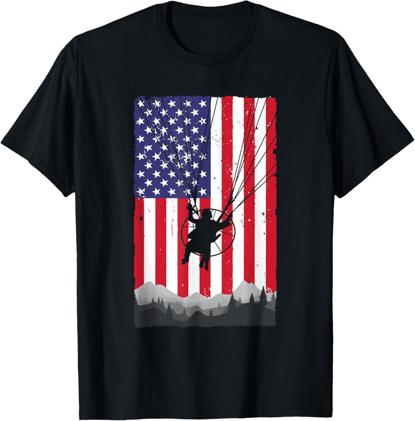 Cool Paramotor Art Women Paragliding Lover Paramotor T-Shirt - T-Shirt | Black