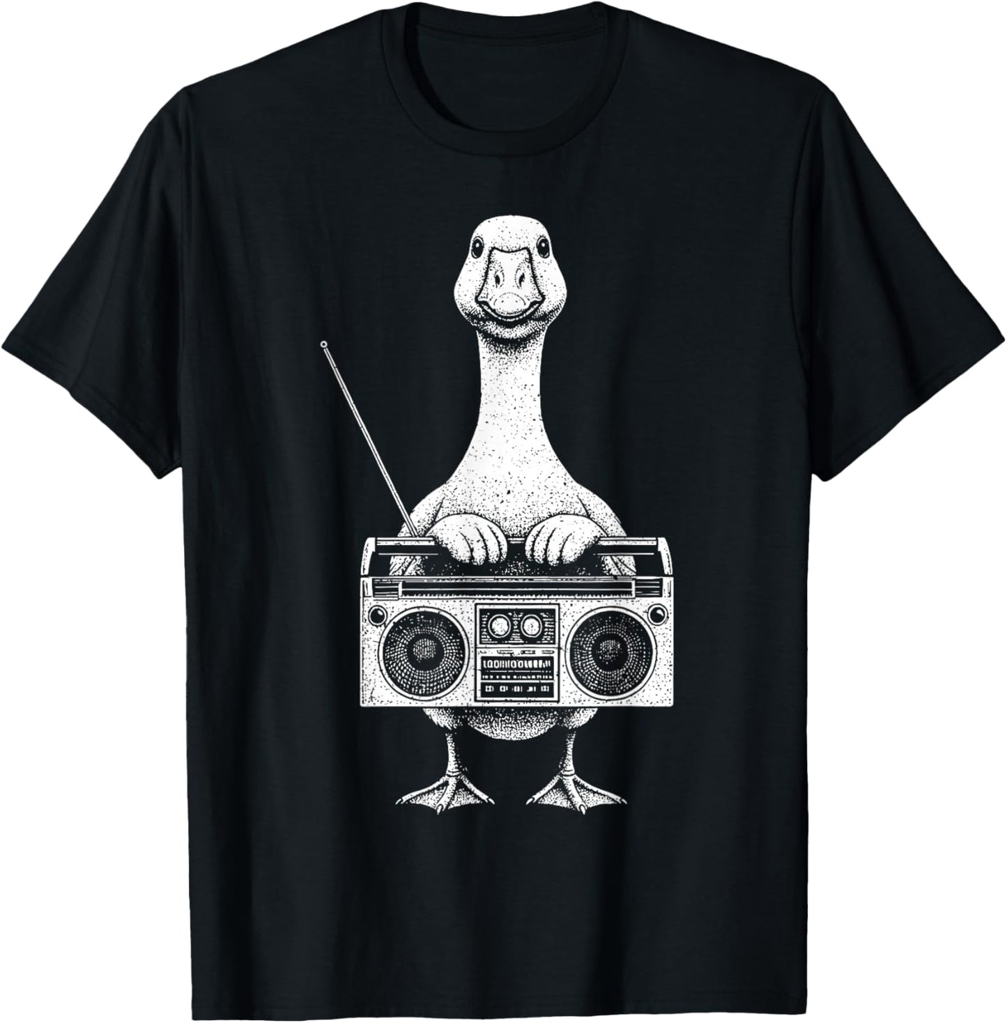 Goose Boombox Goose Box Radio CD Player Cassette Audio T-Shirt - T-Shirt | Black