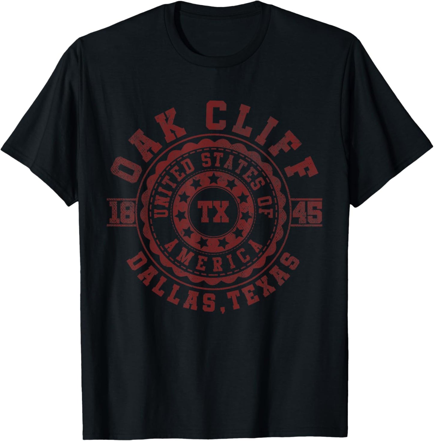 Oak Cliff Dallas TX | Texas | Vintage City Apparels T-Shirt - T-Shirt | Black