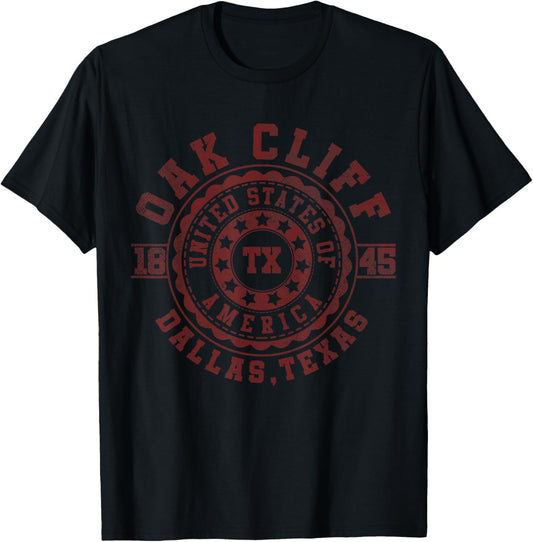 Oak Cliff Dallas TX | Texas | Vintage City Apparels T-Shirt - T-Shirt | Black