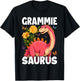 Grammie Saurus Grandma Mother's Day Thanksgiving Christmas T-Shirt - T-Shirt | Black