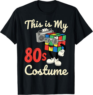 Retro This is My 80s Costume Eighties Party 1980s Men Women T-Shirt - T-Shirt | Black