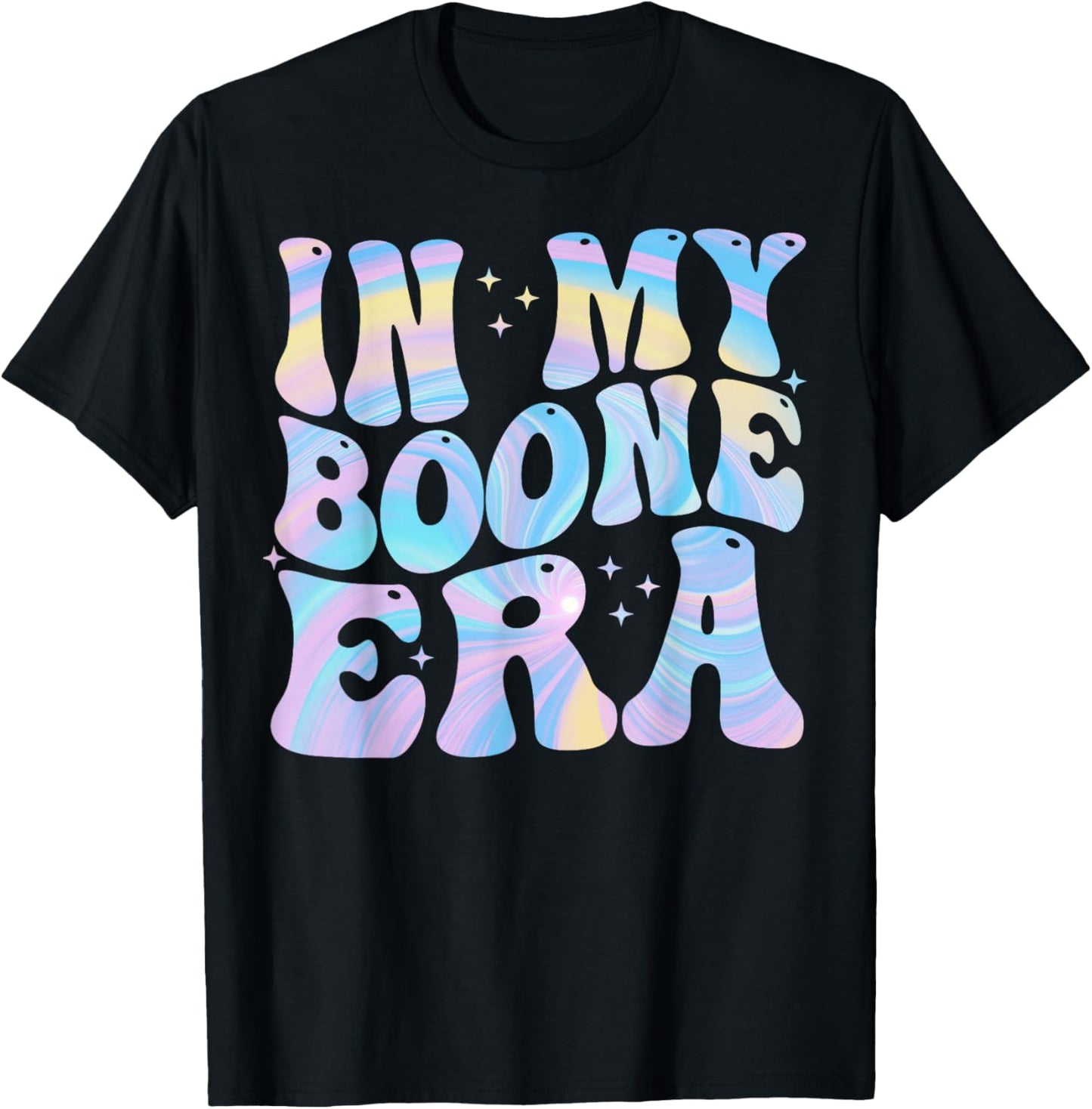 in My Boone Era Funny Boone Heart Men Women Kids Groovy T-Shirt - T-Shirt | Black