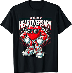 It's My Heartiversary CHD Awareness Hearts diseases Surgery T-Shirt - T-Shirt | Black
