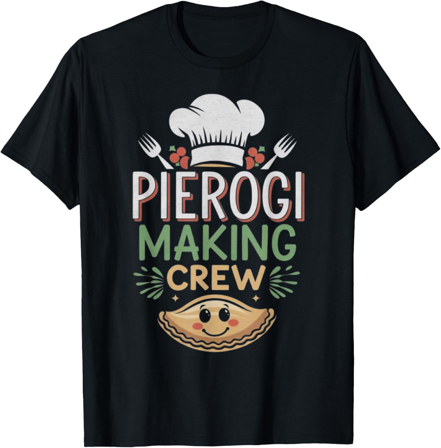 Pierogi Making Crew Christmas Shirt – Funny Polish Xmas T-Shirt - T-Shirt | Black